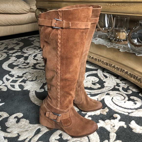 Naughty Monkey Tall Brown Cowgirl Suede 